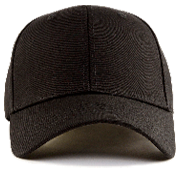 Black Cotton 6 panel Curved baseball - Mr Snappy's
